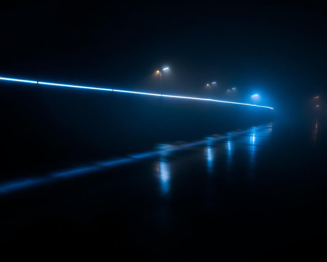 Lights over water